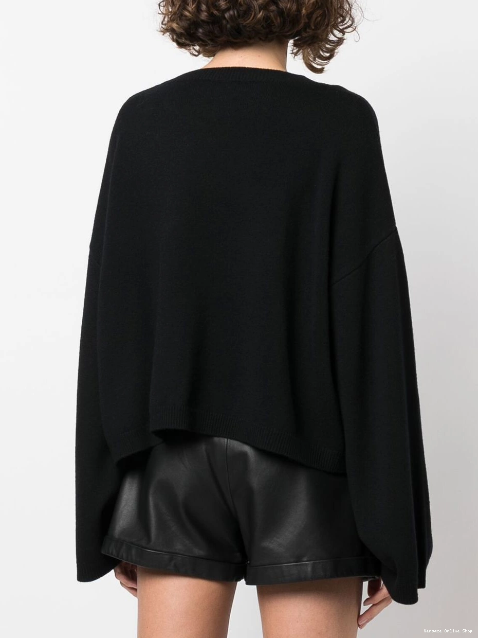 Affordable jumper wide-sleeve Women Versace Jeans embroidered-logo Couture 0810